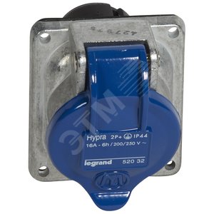 Розетка 2К+З встраиваемая IP44 230v 16А Hypra (052032) - Legrand