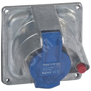 Встраиваемая розетка Hypra Prisinter - IP 44/55 - 2К+З - 16 А - металл | 052012 | Legrand