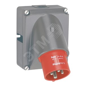 Встраиваемая вилка Hypra - IP 44 - 3К+З - 32 А -пластик | 052873 | Legrand - Legrand