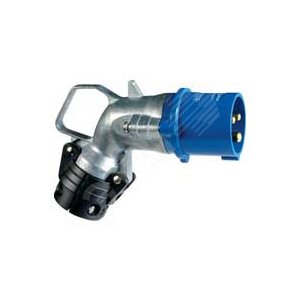 Вилка угловая IP44 2К+З 230v 32А Hypra