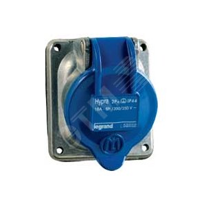 Встраиваемая розетка Hypra - IP 44 - 3К+З - 16 А - металл | 052033 | Legrand - Legrand