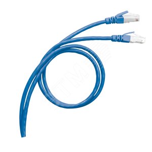 Коммутационный шнур RJ 45 - категория 6 - SF/UTP - PVC - экранированный - 5 м - голубой | 051755 | Legrand - Legrand
