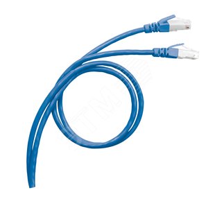 Коммутационный шнур RJ 45 - категория 6 - SF/UTP - PVC - экранированный - 3 м - голубой | 051754 | Legrand - Legrand