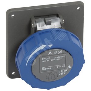 Встраиваемая розетка Hypra - IP 66/67-55 - 2К+3 - 16 А - пластик | 051146 | Legrand - Legrand