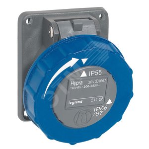 Hypra Розетка IP67 2K+З 230v 16A (051126) - Legrand
