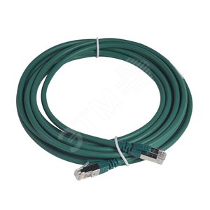 Коммутационный шнур RJ 45 - категория 6а - S/FTP - LSZH - экранированный - 5 м - зеленый | 051869 | Legrand - Legrand