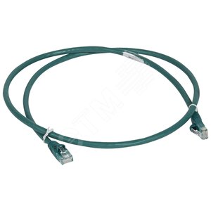 Коммутационный шнур RJ 45 - категория 6 - U/UTP - LSZH - неэкранированный - 2 м - зеленый | 051859 | Legrand - Legrand