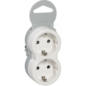 Элиум Розетка переносная 2х2P+E с заземлением (050655) - Legrand