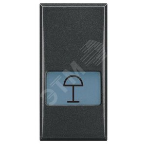 Axolute Клавиши с подсветкой для выключателей AXIAL 1 модуль символ Настольный свет антрацит (HS4921LC)