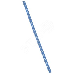 Маркер для кабеля цифра (6) белая/синяя Duplix 800шт (038406)