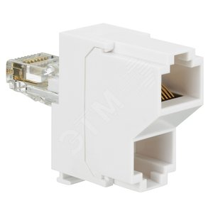 Mosaic Разветвитель 2XRJ45 TEL/ETHERNET (032745)