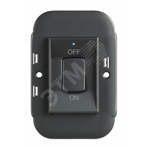 Axolute Выключатель 45А с неоновой рамкой темный