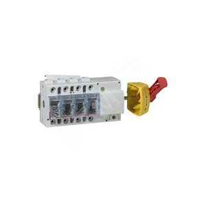 Выключатель-разъединитель Vistop - 100 A - 4П - рукоятка сбоку - красная рукоятка / желтая панель | 022327 | Legrand - Legrand
