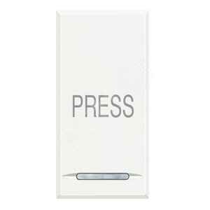 Axolute Кнопка 10А с символом Press белый (HD4055P) - Legrand