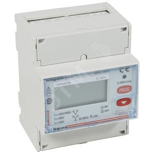 Счетчик трехфазный 5A 4 модуля RS485 импульсный выход - Legrand
