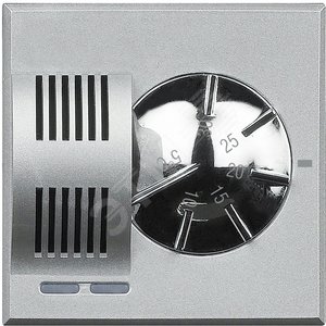 Axolute Термостат комнатный электронный релейный выход с 1 переключающимся контактом 2А 250В~ 230В~ алюминий (HC4441) - Legrand