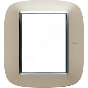 Axolute Накладки декоративные в форме эллипса глянцевые/светлый титан на 3+3 модуля (HB4826TC)