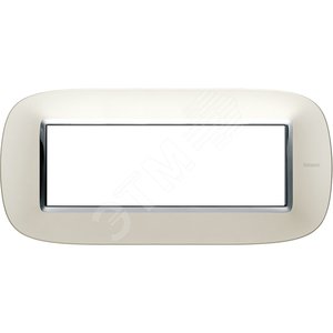 Axolute Рамка эллипс 6 модулей серебро (HB4806SAN) - Legrand