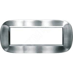 Axolute Накладки декоративные в форме эллипса сталь/фактурная сталь Alessi на 6 модулей - Legrand