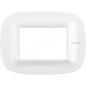 Axolute Накладки декоративные в форме эллипса White/белый Corian на 3 модуля (HB4803CGW) - Legrand