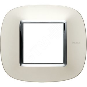 Axolute Рамка эллипс 2 модуля серебро (HB4802SAN) - Legrand