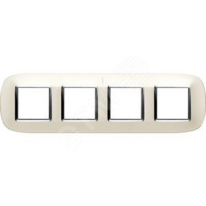 Axolute Рамка эллипс 4x2 модуля серебро (HB4802M4SAN) - Legrand
