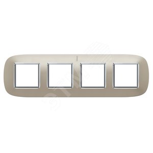 Axolute Накладки декоративные в форме эллипса глянцевые/светлый титан на 2+2+2+2 модуля (HB4802/4TC)