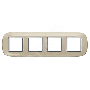 Axolute Накладки декоративные в форме эллипса прозрачные/бежевая карамель на 2+2+2+2 модуля (HB4802/4DA)