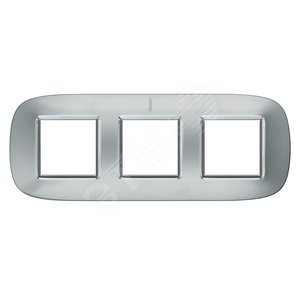 Axolute Накладки декоративные в форме эллипса металлизированные/зеркальный алюминий на 2+2+2 модуля (HB4802/3XC)