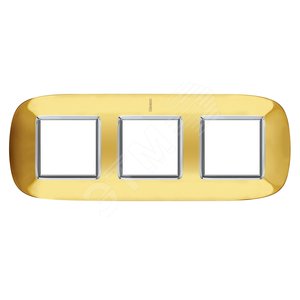 Axolute Накладки декоративные в форме эллипса глянцевые/золото на 2+2+2 модуля (HB4802/3OR)