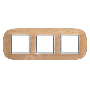 Axolute Накладки декоративные в форме эллипса дерево/клен на 2+2+2 модуля (HB4802/3LAE) - Legrand