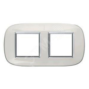 Axolute Накладки декоративные в форме эллипса прозрачные/белая карамель на 2+2 модуля (HB4802/2DB)