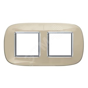 Axolute Накладки декоративные в форме эллипса прозрачные/бежевая карамель на 2+2 модуля (HB4802/2DA)