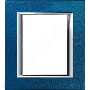 Axolute Накладки декоративные прямоугольные лакированные/сапфир на 3+3 модуля (HA4826BM) - Legrand