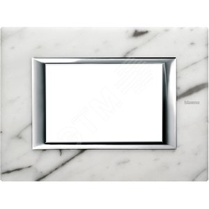 Axolute Накладки декоративные прямоугольные камень/Carrara на 3 модуля (HA4803RMC) - Legrand