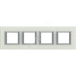 Axolute Рамка 243 поста 71мм горизонтальная Whice (HA4802M4HVSW) - Legrand