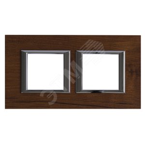 Axolute Рамка 2х2 поста 71мм горизонтальная тик (HA4802M2HLTK) - Legrand