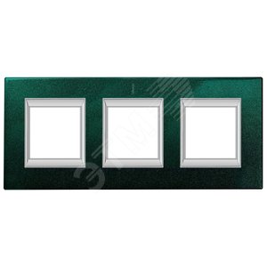 Axolute Накладки декоративные прямоугольные лакированные/малахит на 2+2+2 модуля - Legrand