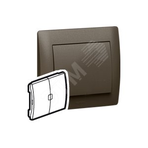 Клавиша двойная выключателя dark bronze (781284) - Legrand