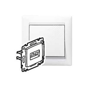 VALENA Розетка компьютерная RJ45х2 белая (774239) - Legrand