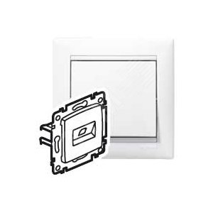 Розетка RJ45 FTP 1 выход категория 6 белая (774232)