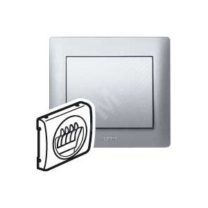Galea Life Лицевая панель двойной розетки для колонки алюминий - Legrand