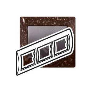 G Life Рамка 3п,Cocoa Brown,гор. - Legrand