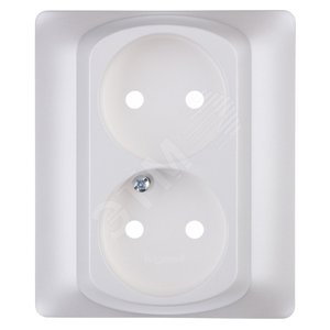 Galea Life Лицевая панель для розетки 2х2К жемчужный