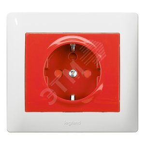 Galea Life Розетка с заземлением c блокировкой MAGIC RED - Legrand