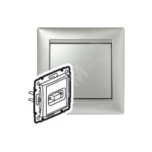 VALENA Розетка HD15 алюминий - Legrand Euro