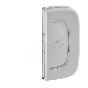 Valena ALLURE MyHome Лицевая панель для механизмов BUS/SCS С символом Освещение 1 модуль Установка справа Алюминий - Legrand