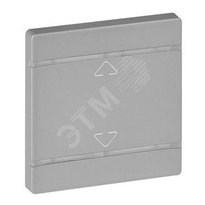 Valena LIFE MyHome Лицевая панель для механизмов BUS/SCS С символом Вверх-вниз 2 модуля Алюминий