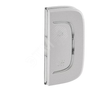 Valena ALLURE Алюминий MyHome Накладка для мех. BUS/SCS с симв "On-Off" 1 мод уст. справа | 755549 | Legrand - Legrand