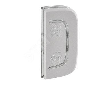Valena ALLURE Алюминий MyHome Накладка для мех. BUS/SCS с симв "GEN-On-Off" 1 мод ,уст. справа | 755538 | Legrand - Legrand